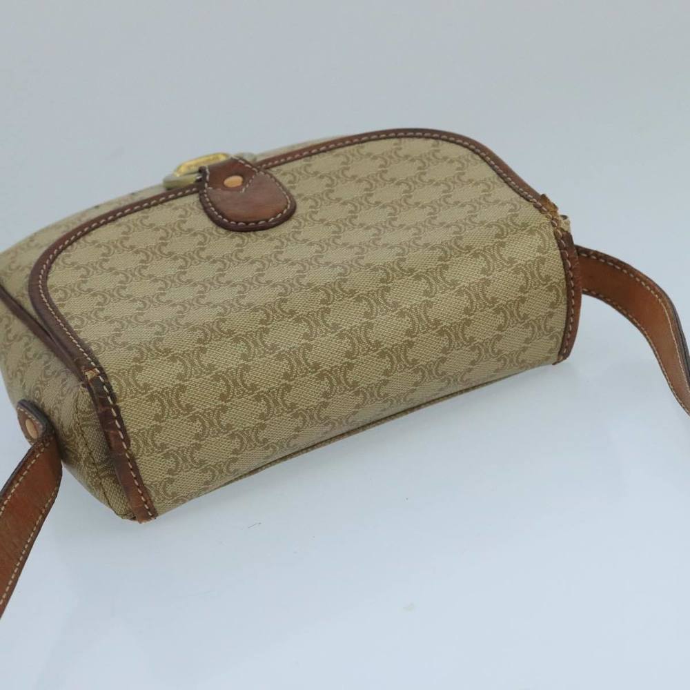 CELINE Macadam Canvas Shoulder Bag Beige Auth 104069 - Picture 6 of 16